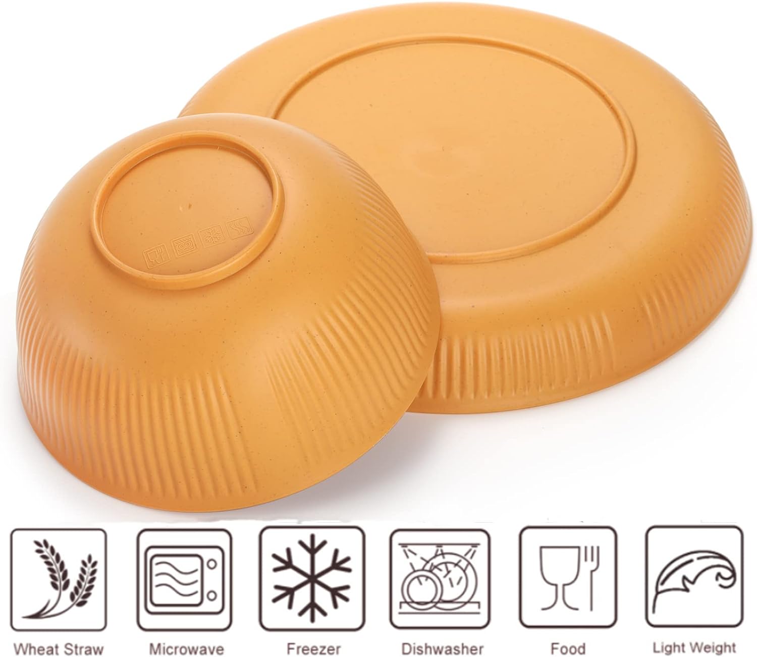 Dinnerware Sets, Unbreakable Camping Plates, Cups and Bowls Set -Pack of 44 Dinnerware Sets, Unbreakable Camping Plates, Cups and Bowls Set -Pack of 44